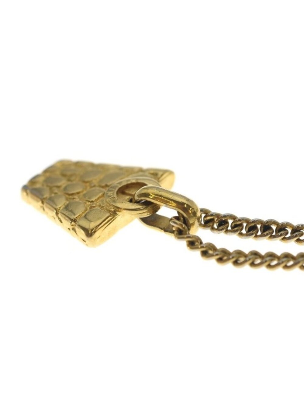 Celine 92 Vintage Bag Motif Necklace Gold - Picture 6 of 6
